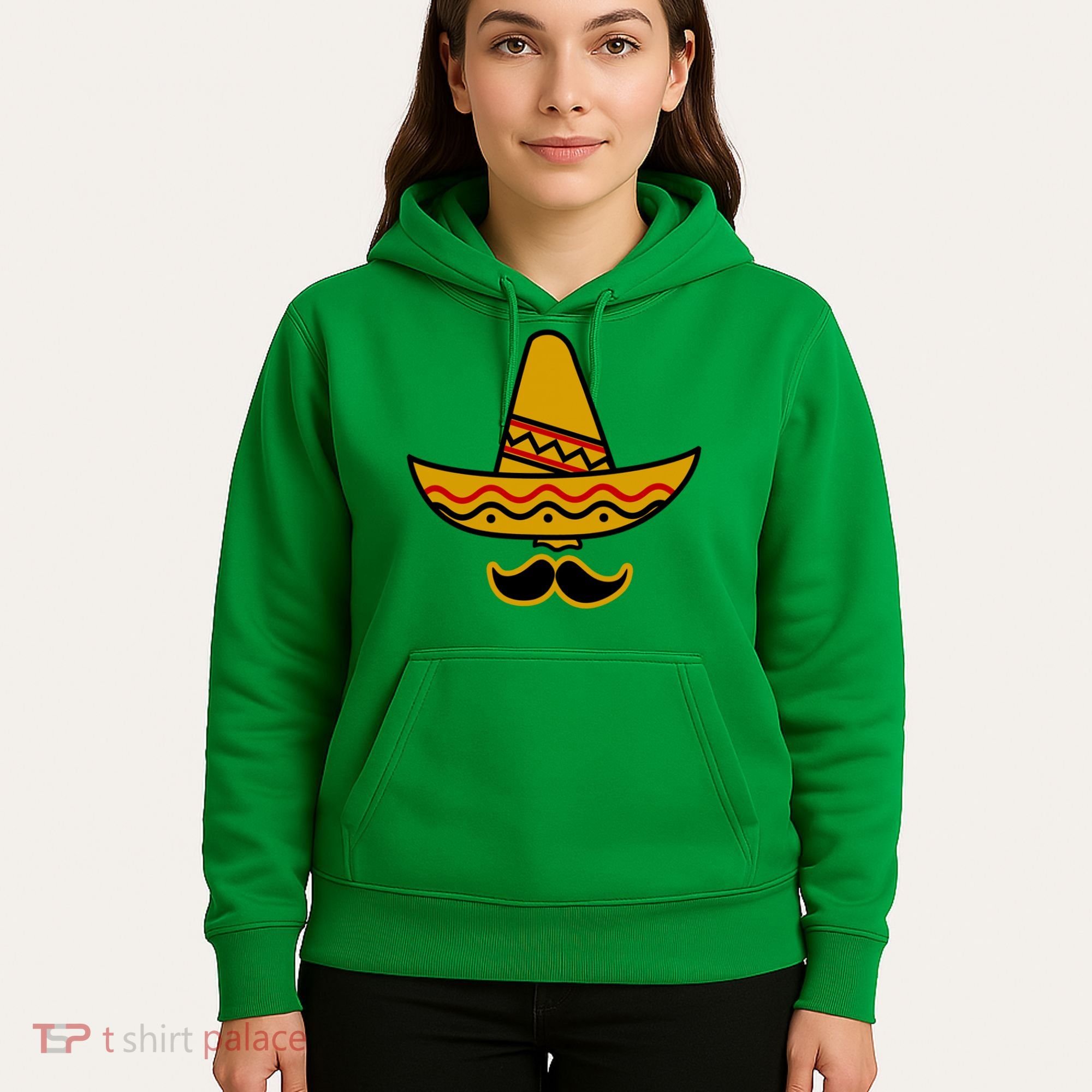 Cinco De Mayo Mustache Sombrero Funny Hoodie
