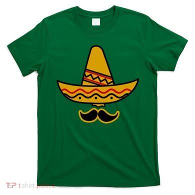 Cinco De Mayo Mustache Sombrero Funny T-Shirt