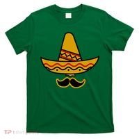 Cinco De Mayo Mustache Sombrero Funny T-Shirt thumb 0