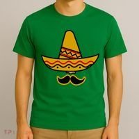 Cinco De Mayo Mustache Sombrero Funny T-Shirt thumb 3