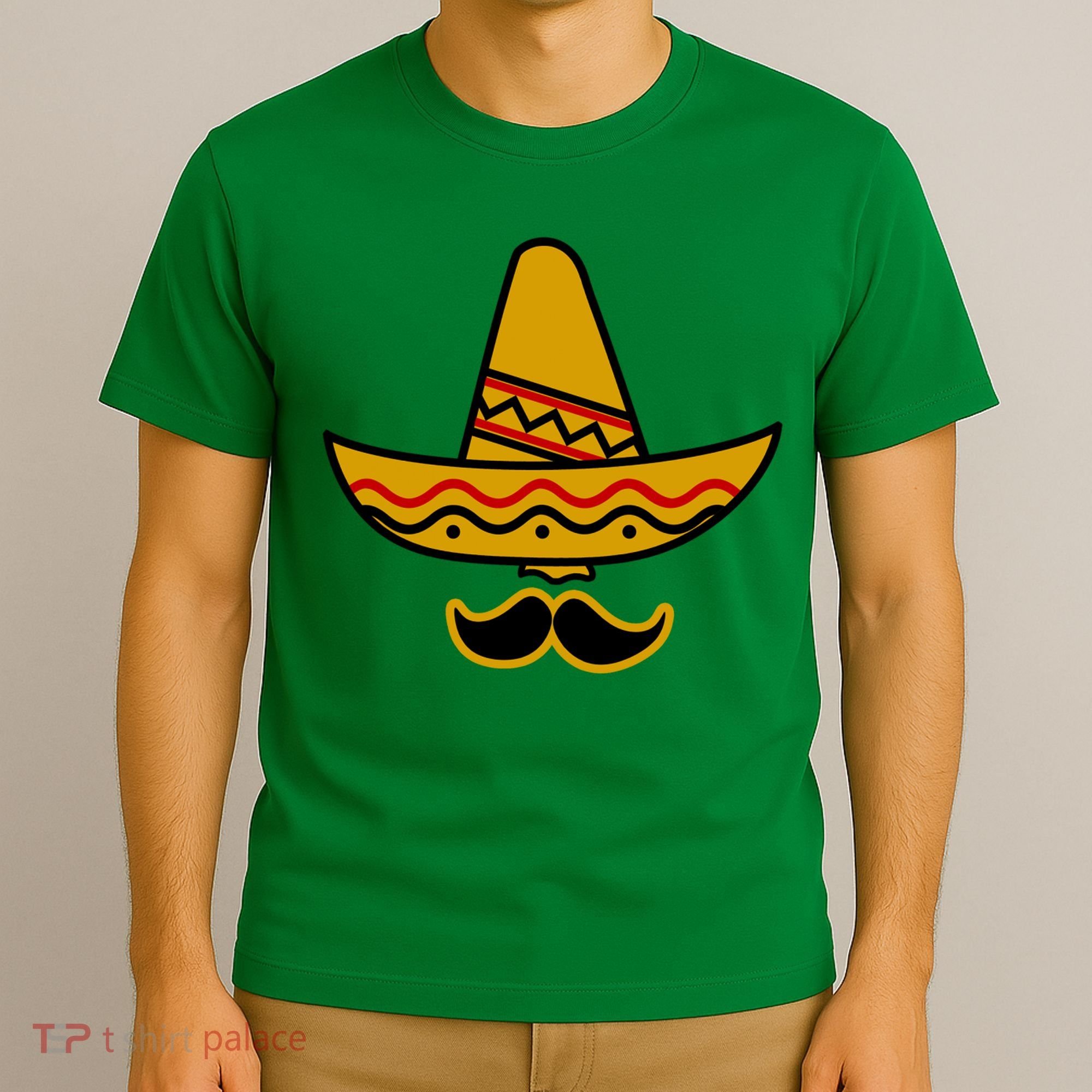 Cinco De Mayo Mustache Sombrero Funny T-Shirt