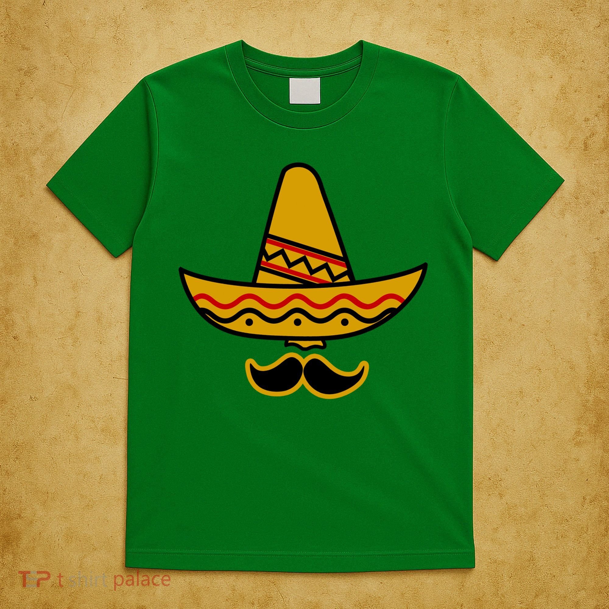 Cinco De Mayo Mustache Sombrero Funny T-Shirt