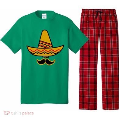 Cinco De Mayo Mustache Sombrero Funny Pajama Set