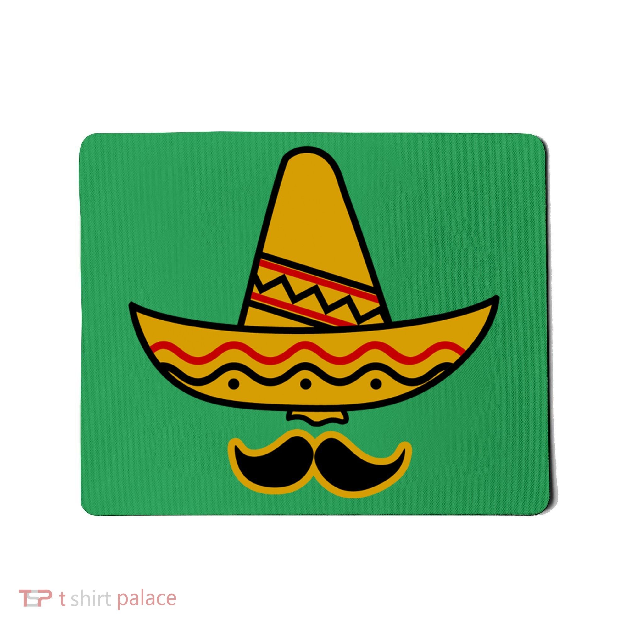 Cinco De Mayo Mustache Sombrero Funny Mousepad