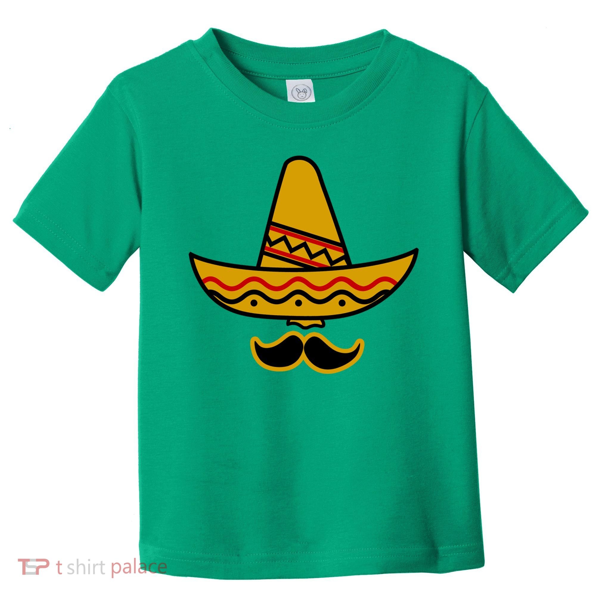 Cinco De Mayo Mustache Sombrero Funny Toddler T-Shirt