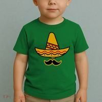 Cinco De Mayo Mustache Sombrero Funny Toddler T-Shirt thumb 2