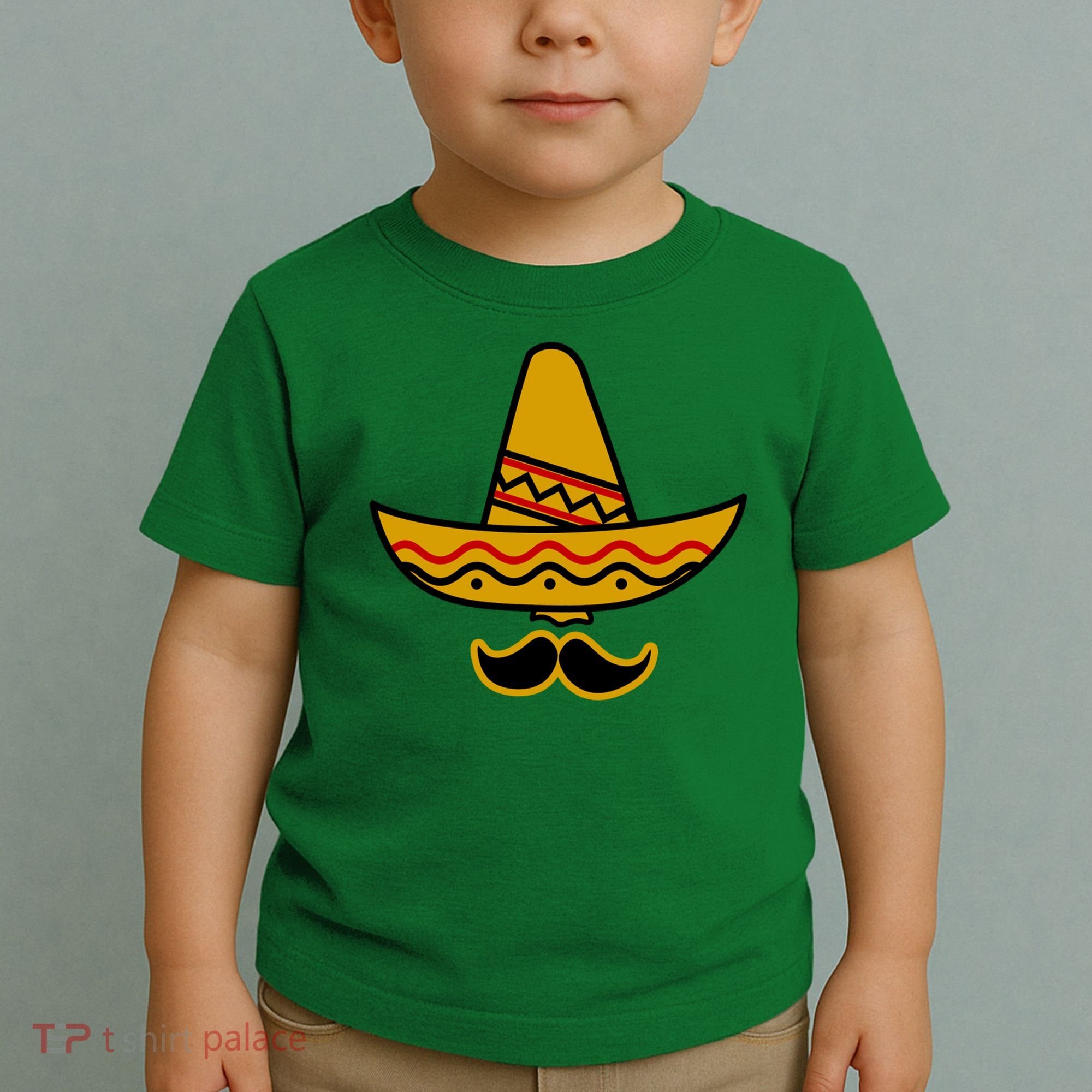 Cinco De Mayo Mustache Sombrero Funny Toddler T-Shirt
