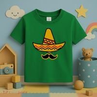 Cinco De Mayo Mustache Sombrero Funny Toddler T-Shirt thumb 3