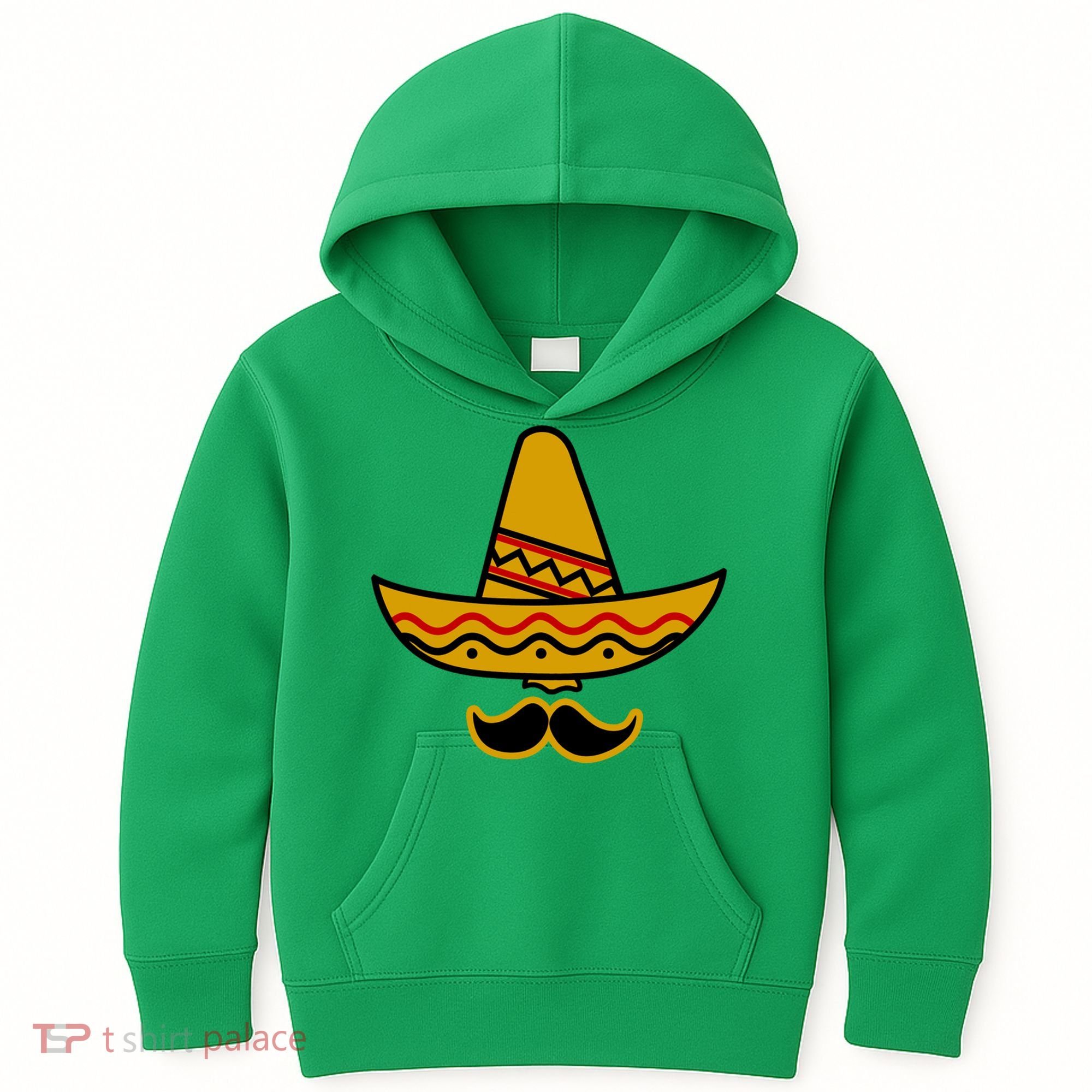 Cinco De Mayo Mustache Sombrero Funny Kids Hoodie