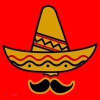 Cinco De Mayo Mustache Sombrero Funny Santa Hat thumb 1