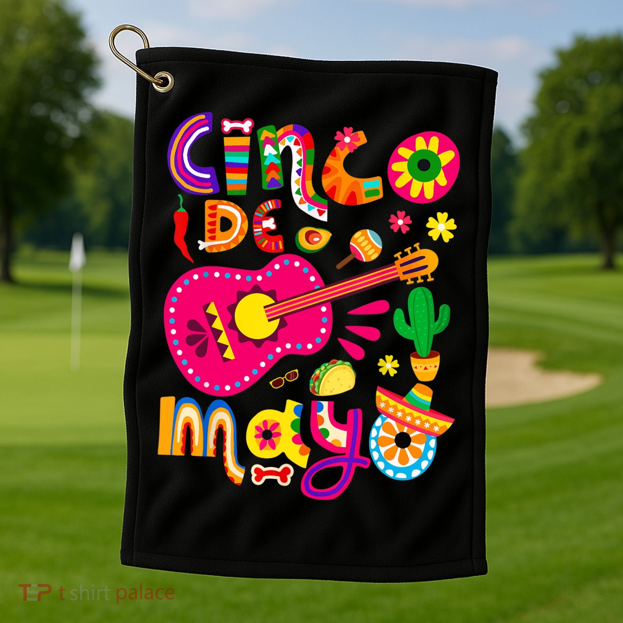 Cinco De Mayo Mexican Fiesta 5 De Mayo Golf Towel