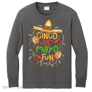 Cinco De Mayo Fun Celebration Kids Long Sleeve Shirt