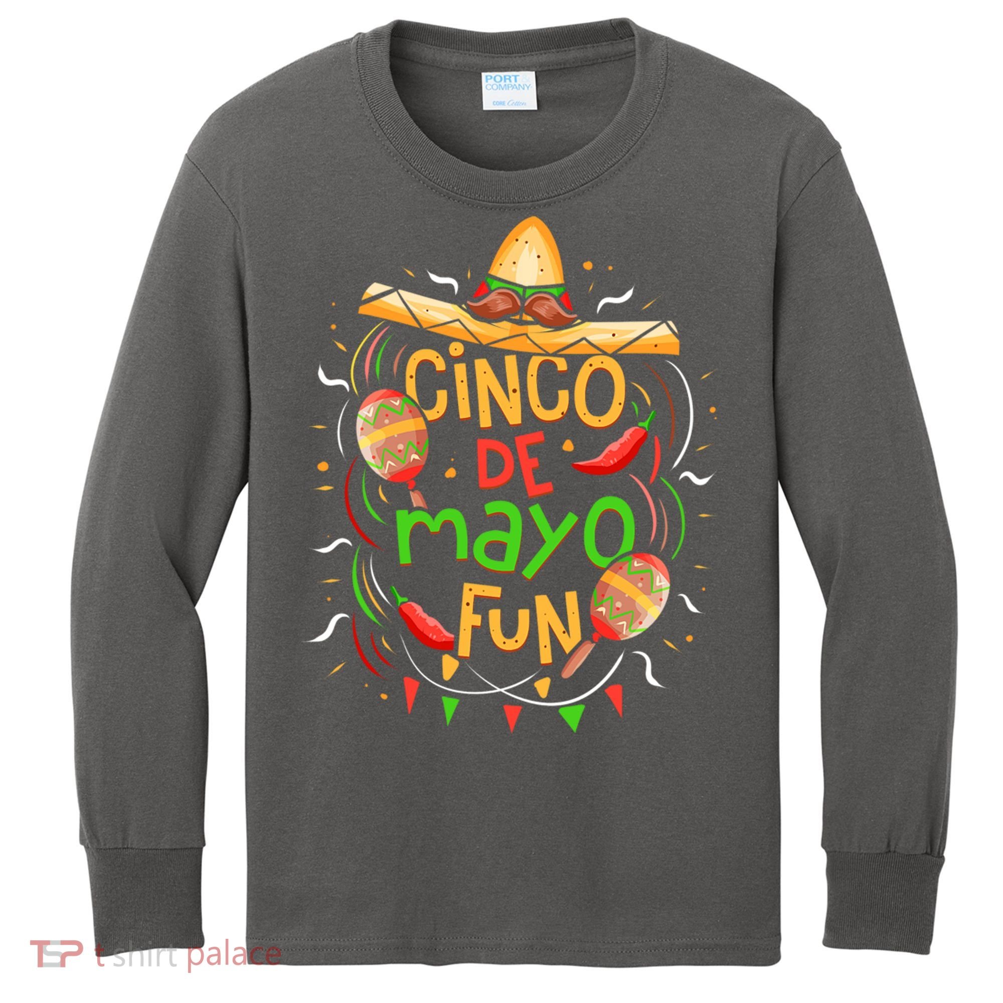 Cinco De Mayo Fun Celebration Kids Long Sleeve Shirt
