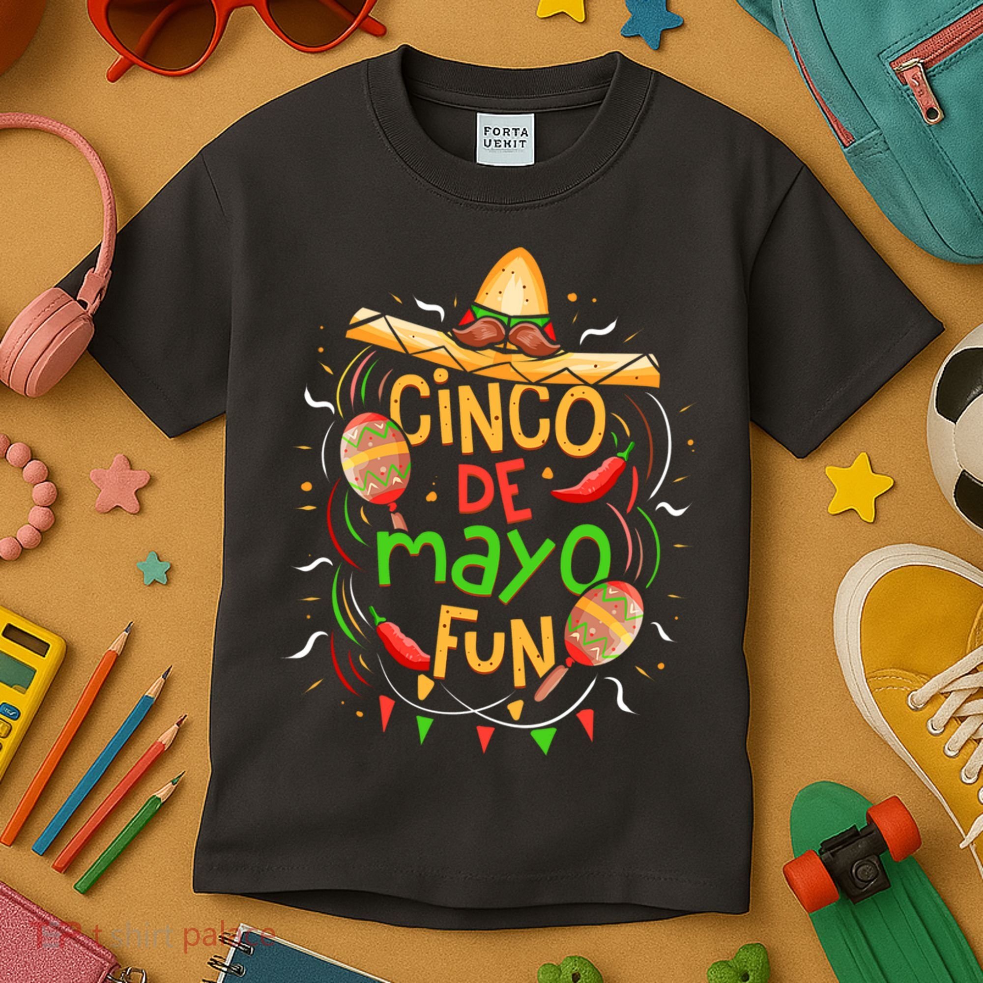 Cinco De Mayo Fun Celebration Kids T-Shirt