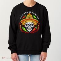 Cinco De Mayo Hot Chili Peppers Skull Women's Sweatshirt thumb 0
