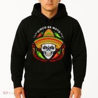 Cinco De Mayo Hot Chili Peppers Skull Hoodie thumb 2