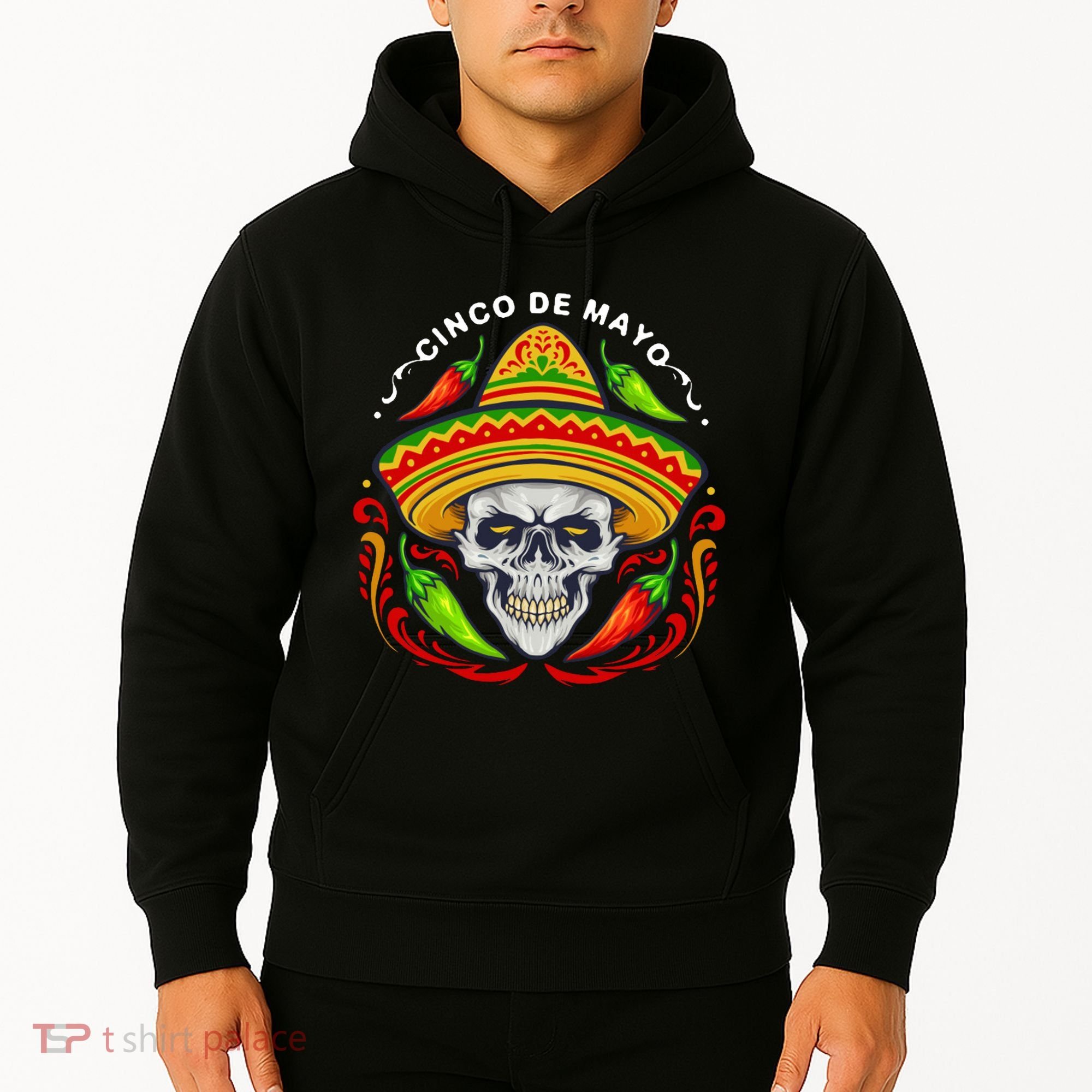 Cinco De Mayo Hot Chili Peppers Skull Hoodie
