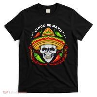 Cinco De Mayo Hot Chili Peppers Skull T-Shirt thumb 0
