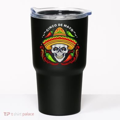 Cinco De Mayo Hot Chili Peppers Skull Tumbler