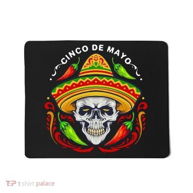 Cinco De Mayo Hot Chili Peppers Skull Mousepad