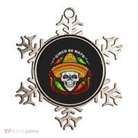 Cinco De Mayo Hot Chili Peppers Skull Ornament thumb 0