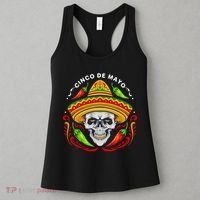 Cinco De Mayo Hot Chili Peppers Skull Women's Tank Top thumb 3