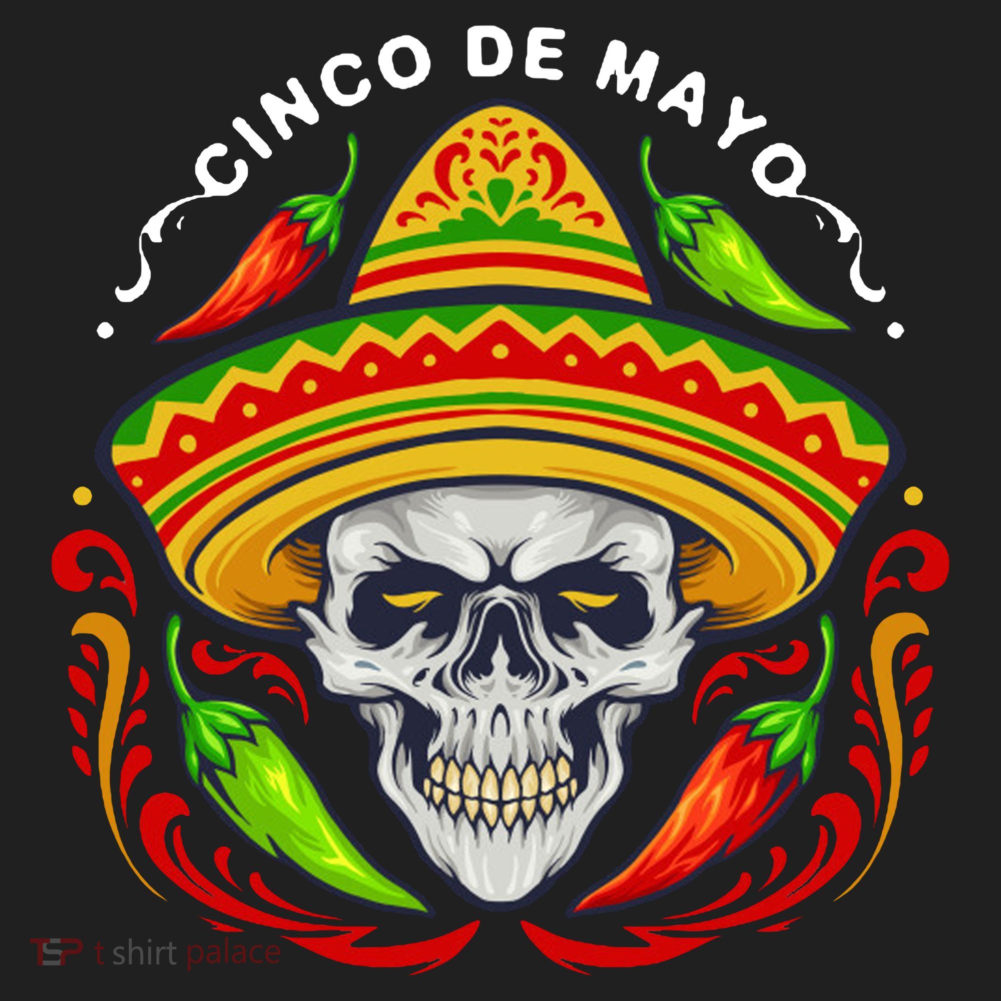 Cinco De Mayo Hot Chili Peppers Skull Hat