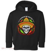 Cinco De Mayo Hot Chili Peppers Skull Toddler Hoodie thumb 0
