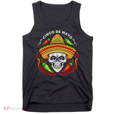 Cinco De Mayo Hot Chili Peppers Skull Tank Top