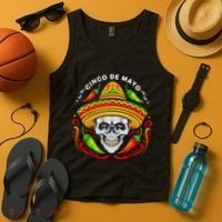 Cinco De Mayo Hot Chili Peppers Skull Tank Top thumb 4