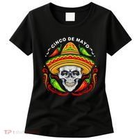 Cinco De Mayo Hot Chili Peppers Skull Women's T-Shirt thumb 0