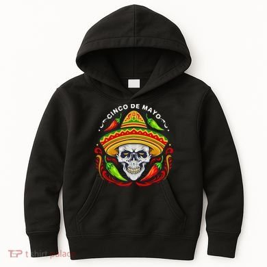 Cinco De Mayo Hot Chili Peppers Skull Kids Hoodie