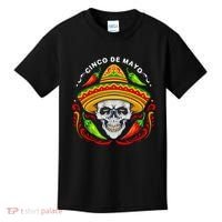 Cinco De Mayo Hot Chili Peppers Skull Kids T-Shirt thumb 0