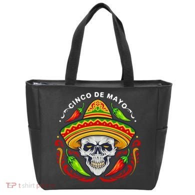 Cinco De Mayo Hot Chili Peppers Skull Tote Bag