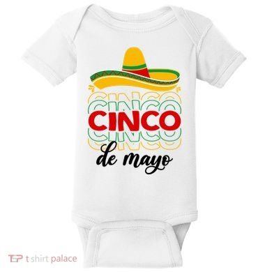 Cinco De Mayo Fiesta Retro Baby Bodysuit