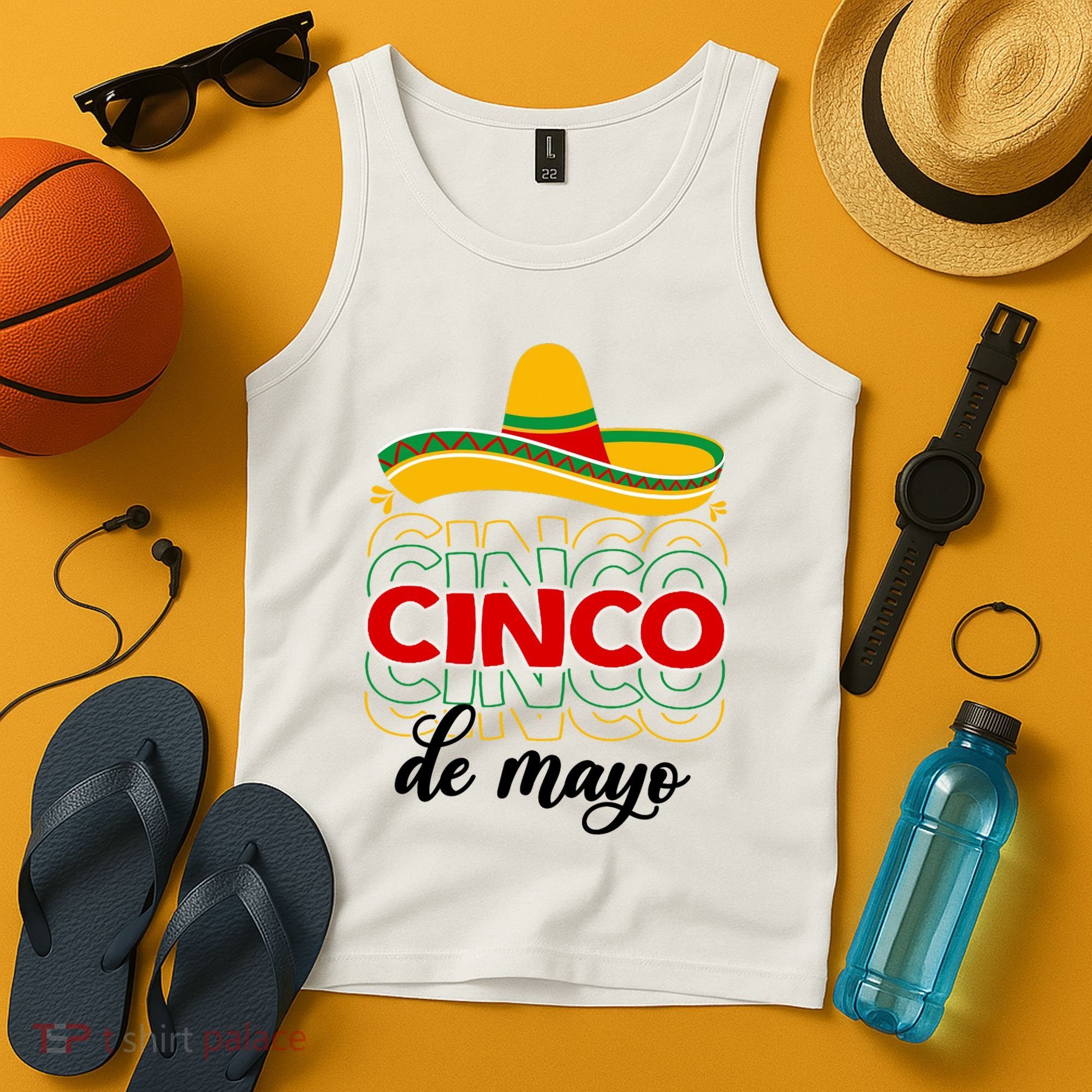 Cinco De Mayo Fiesta Retro Tank Top