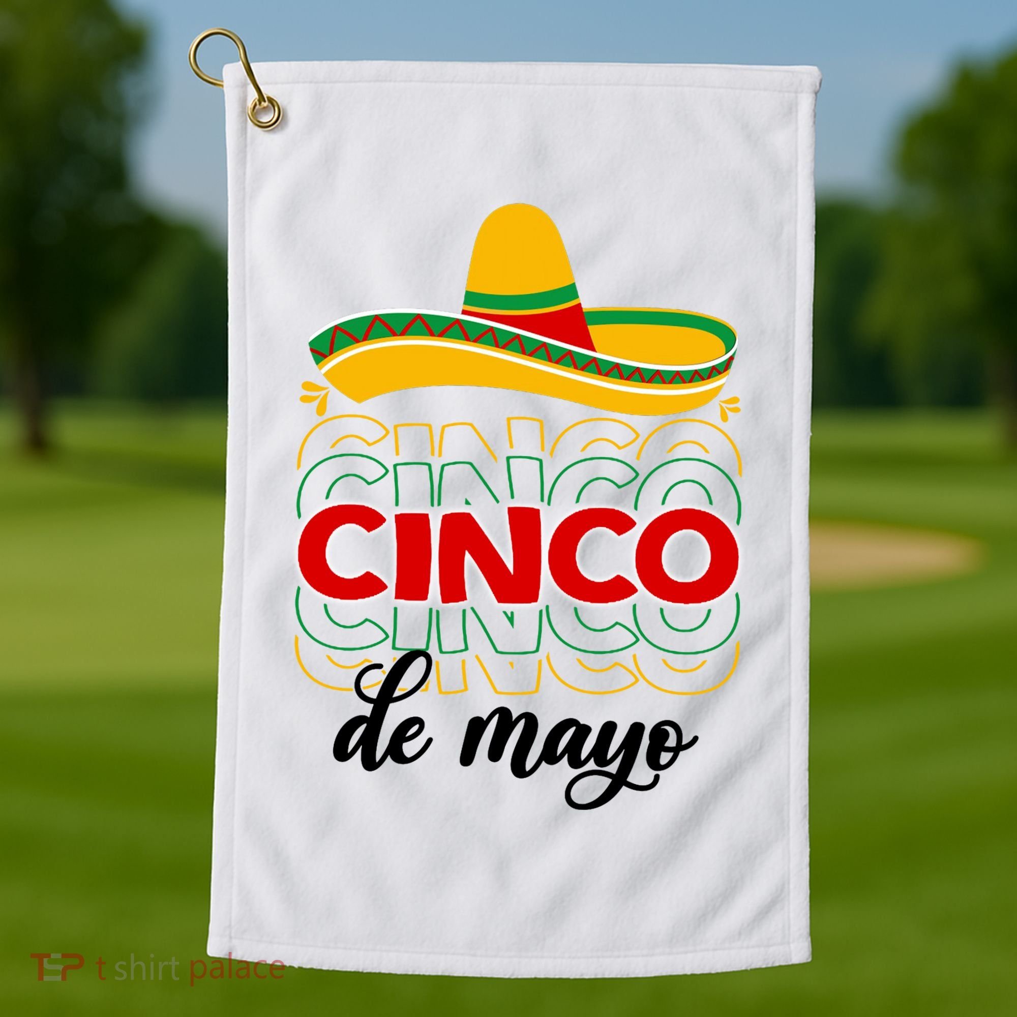 Cinco De Mayo Fiesta Retro Golf Towel