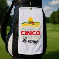 Cinco De Mayo Fiesta Retro Golf Towel thumb 2