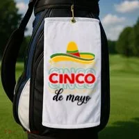 Cinco De Mayo Fiesta Retro Golf Towel thumb 2