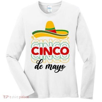 Cinco De Mayo Fiesta Retro Women's Long Sleeve Shirt