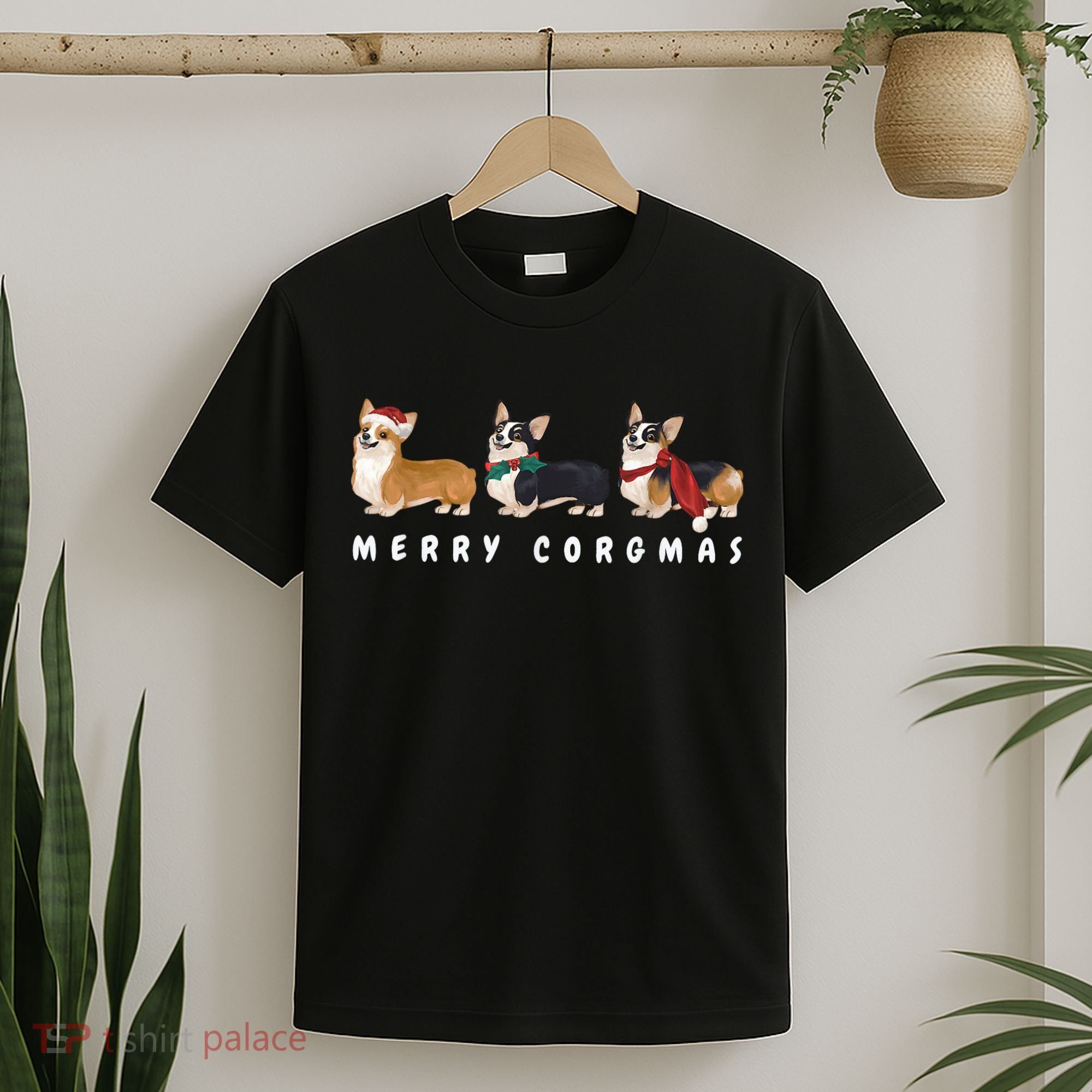 Corgi Dog Merry Corgmas Santa Corgi Ugly Christmas Sweater T-Shirt