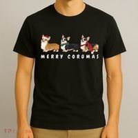 Corgi Dog Merry Corgmas Santa Corgi Ugly Christmas Sweater T-Shirt thumb 3