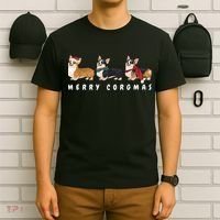 Corgi Dog Merry Corgmas Santa Corgi Ugly Christmas Sweater T-Shirt thumb 6