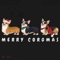 Corgi Dog Merry Corgmas Santa Corgi Ugly Christmas Sweater T-Shirt thumb 7