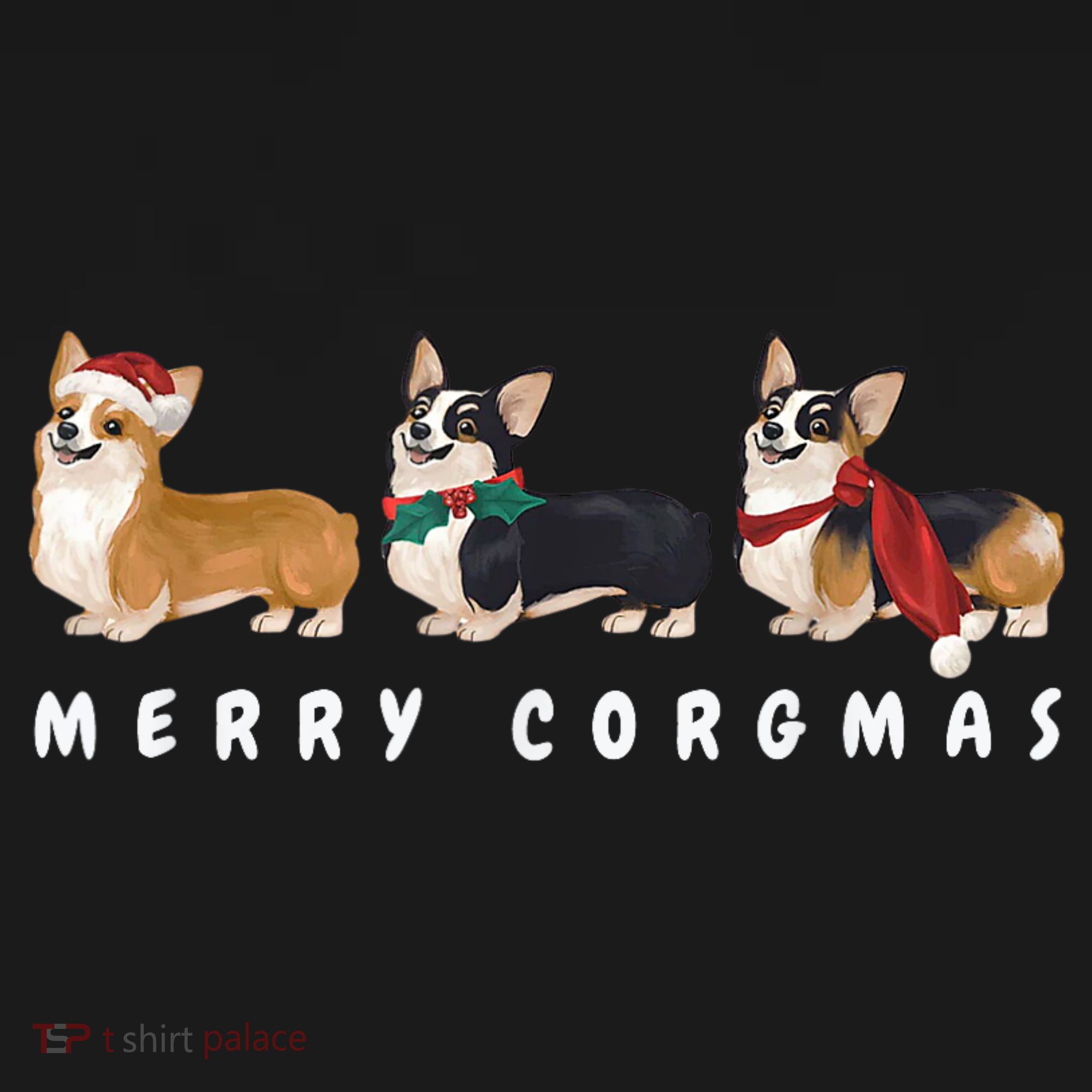 Corgi Dog Merry Corgmas Santa Corgi Ugly Christmas Sweater T-Shirt