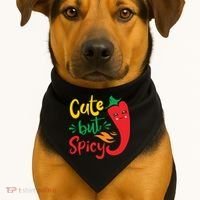 Cinco De Mayo Cute But Spicy Funny Hot Pepper USA-Made Doggie Bandana thumb 1