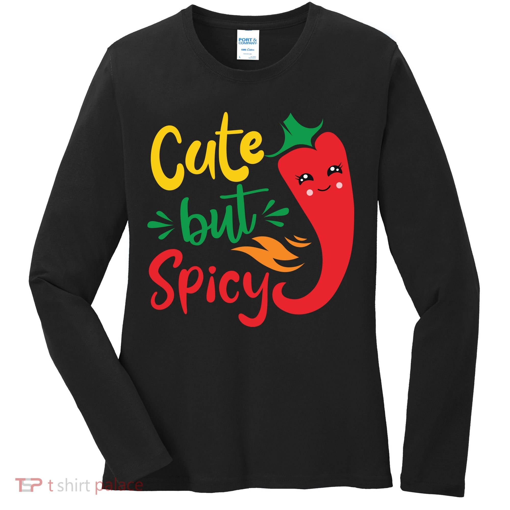 Cinco De Mayo Cute But Spicy Funny Hot Pepper Women's Long Sleeve Shirt