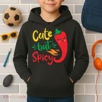 Cinco De Mayo Cute But Spicy Funny Hot Pepper Kids Hoodie thumb 2