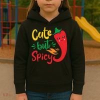 Cinco De Mayo Cute But Spicy Funny Hot Pepper Kids Hoodie thumb 3