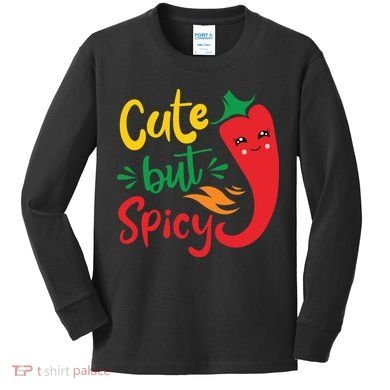 Cinco De Mayo Cute But Spicy Funny Hot Pepper Kids Long Sleeve Shirt